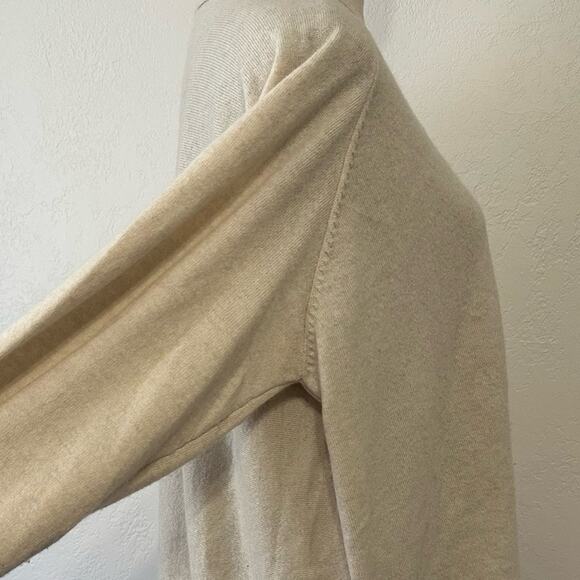 Rosetta Getty Mélange Cashmere Turtleneck size XS Sweater in Ecru Oversized - Picture 5 of 10